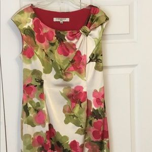 Floral satin dress